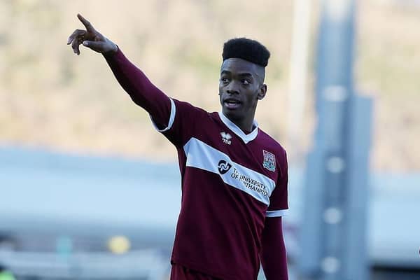 Ivan Toney celebrates after scoring a goal for the Cobblers against York City in 2015 (Picture: Pete Norton)