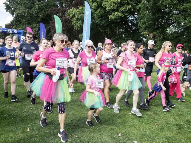 Abington Park turned pink on Sunday July 14 for the 3k and 5k Race for Life events.