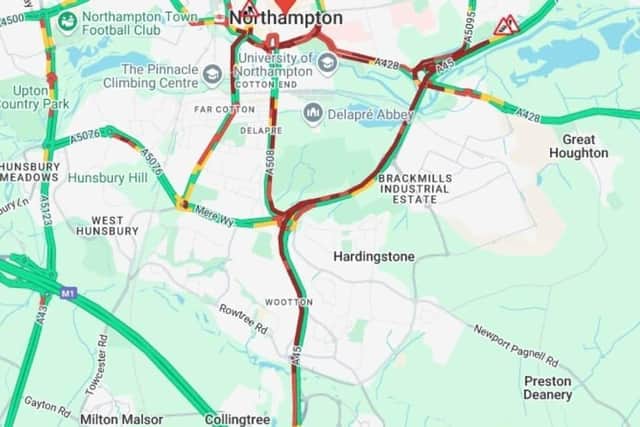 Two of the three lanes were closed on the A45 eastbound between the A428 Bedford Road (Barnes Meadow Interchange) to A43 Lumbertubs Way (Riverside) following a collision yesterday at 3.20pm.