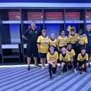The Lings Primary School team at Tottenham Hotspur Stadium after being crowned national champions.