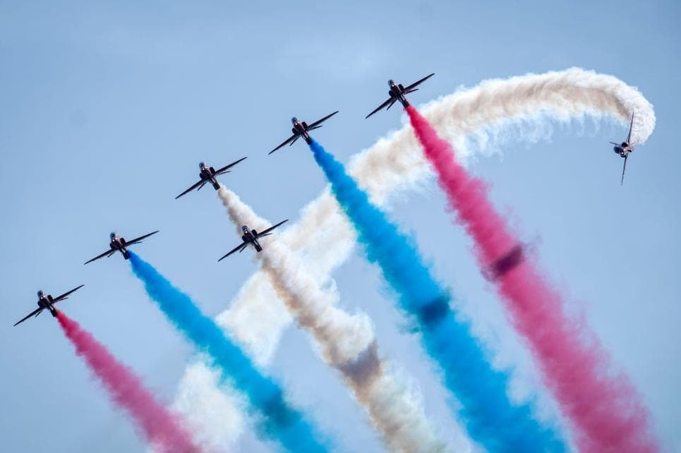 When you can get a view of the Red Arrows flying over Northampton and surrounding villages TODAY 