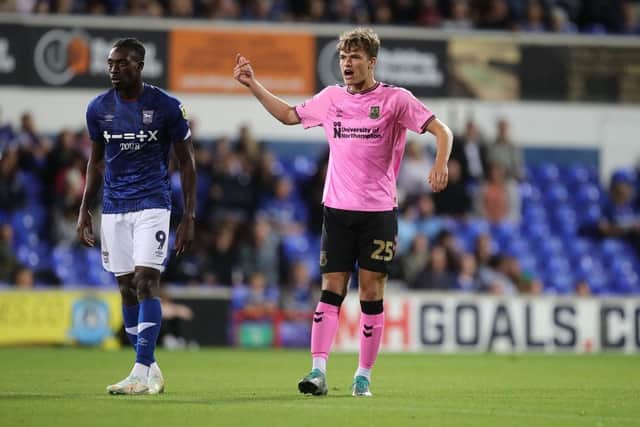 Josh Tomlinson in action against Ipswich Town earlier in the season.