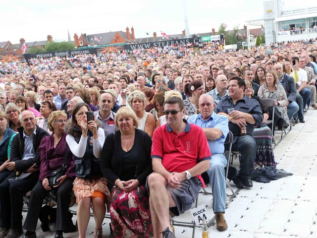 Elton John at Northamptonshire County Cricket Club.