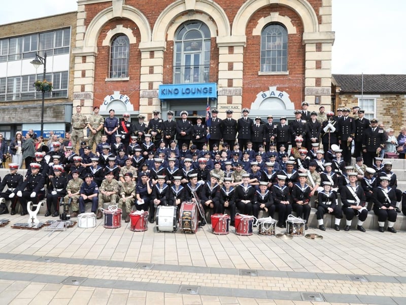 Kettering town centre: crowds line town centre to welcome The Royal Anglian Regiment for Armed Forces Day parade /National World