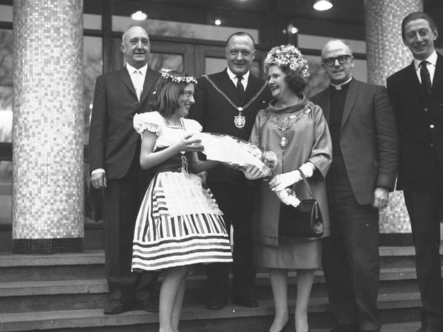Mayor at production of Liberet, Coillege of Technology, Northampton, April 21, 1966