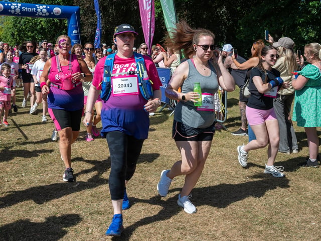 Runners taking part in the Race For Life at Abington Park in Northampton on Sunday, July, 12, 20026. Photo by David Jackson.
