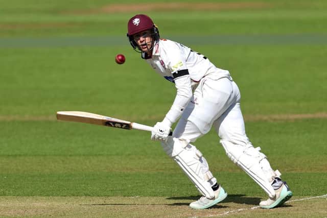 George Bartlett on his way to a half-century for Somerset against Northants in July (Picture: David Rogers/Getty Images)