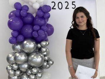 Bethany Mead with her A Level results