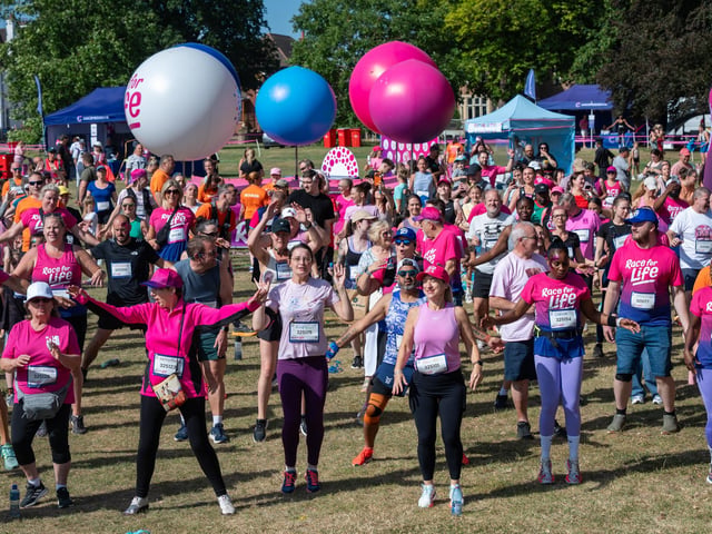 Runners taking part in the Race For Life at Abington Park in Northampton on Sunday, July, 12, 20026. Photo by David Jackson.