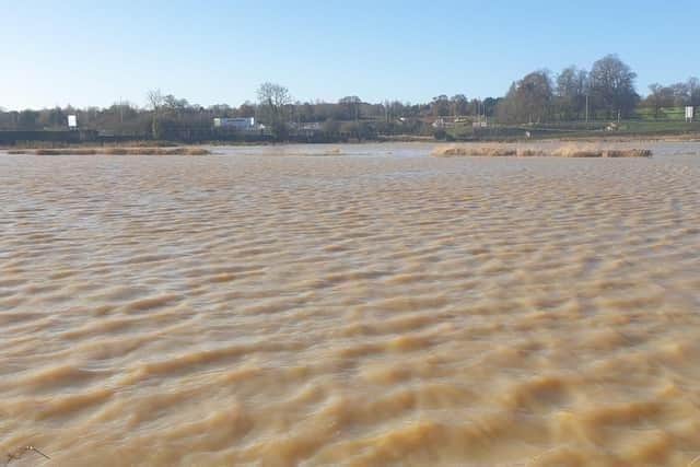 Here's what the floodplain just off the Welford Road, next to The Windhover Pub, looked like in the aftermath of heavy rain from Storm Bert. Credit: Russell Tebbutt