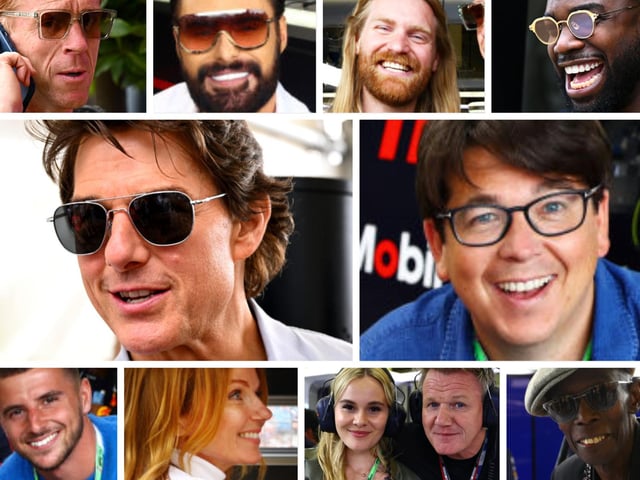 Celebs from stage, screen and sport flocked to Silverstone for the British GP