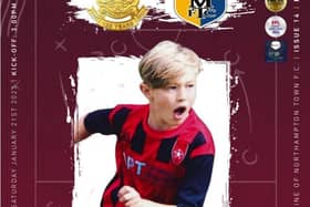 A preview of Jesse Mansfield on the front cover of Saturday's Northampton Town match programme