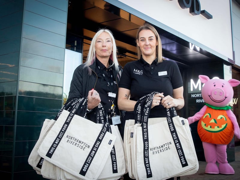 Chronicle & Echo photographer Kirsty Edmonds captures dozens of shoppers queuing outside the new M&S Foodhall at Riverside Retail Park, Northampton, as it opened at 8am on Wednesday, October 21.