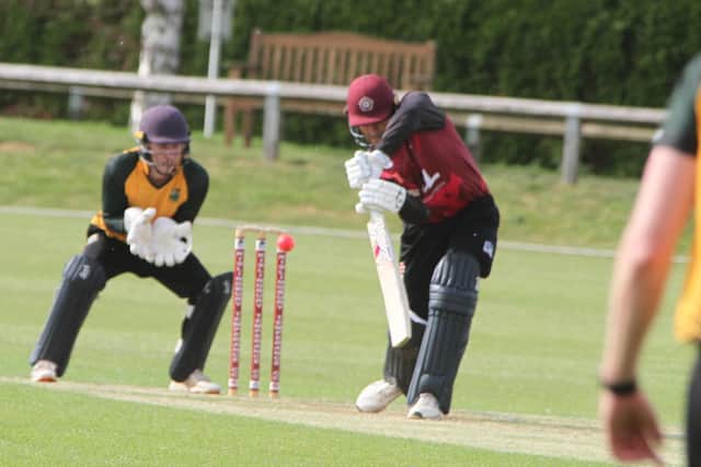 Rob Keogh in action for Kislingbury Temperance against Stony Stratford (Picture: Finbarr Carroll)