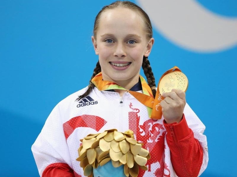 Ellie Robinson, born August 2001, went to Northampton High School before going on to compete in the Paralympics as a swimmer, winning the gold medal in Rio in 2016, as well as numerous European medals. Ellie was awarded the MBS in 2017 and also the BBC Young Sports Personality of the Year in 2016.