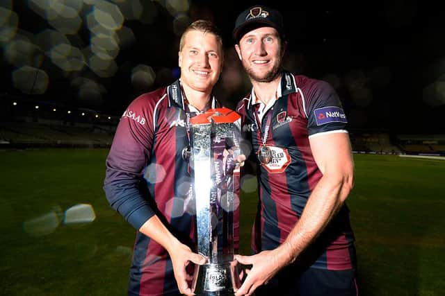 Josh Cobb (left) was named man of the match as Alex Wakely's Steelbacks won the Blast in 2016