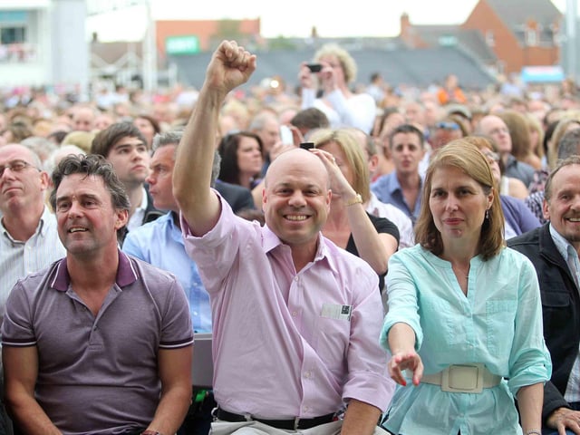 Elton John at Northamptonshire County Cricket Club.