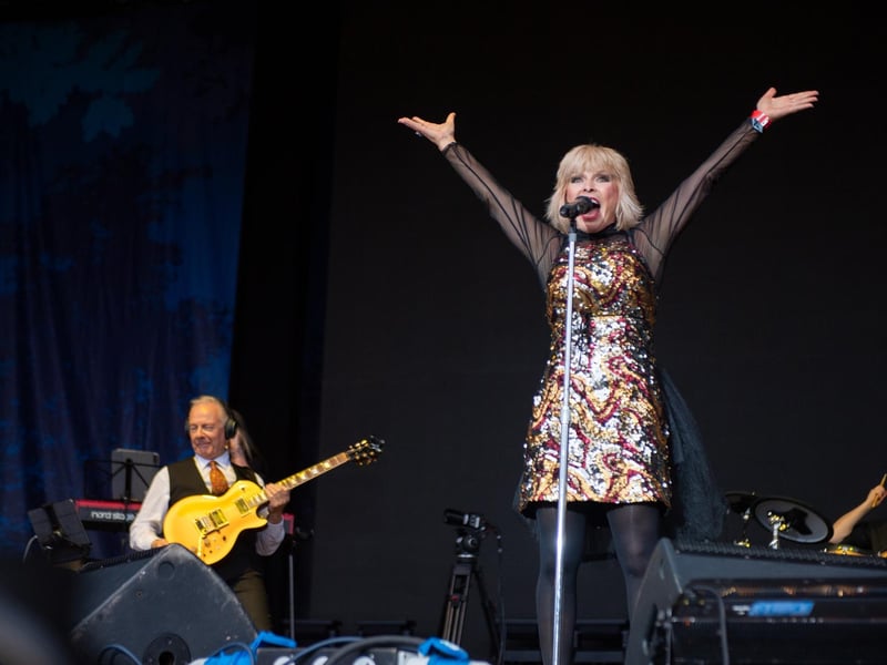 Toyah Willcox & Robert Fripp performing on the opening day of Cropredy Convention 2023. Photo by David Jackson.