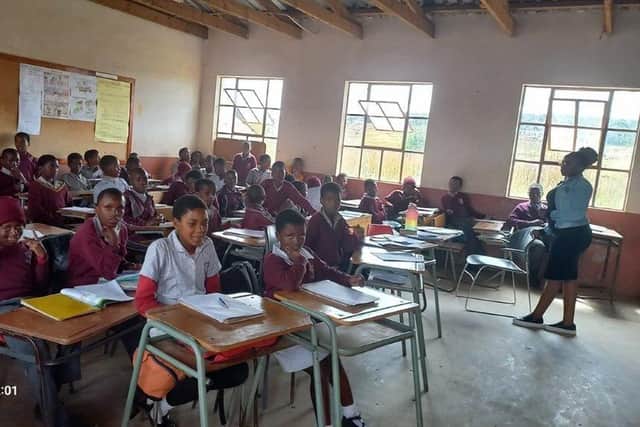 classroom with tin roof