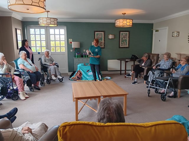 Charley captured the residents, family members and staff attention with her passion for these small animals