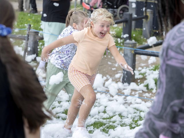 A family-friendly fun run, with water slides and obstacles, took place at Upton Country Park on Saturday (August 12) to raise funds for a Northampton charity.