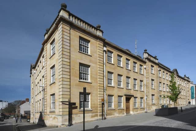 Angel Street will be closed while restoration work takes place on a historic building in Northampton town centre. Photo: West Northamptonshire Council.