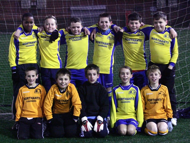 East Hunsbury, Boothville, Sunnyside and St Gregorys football teams play one another at The Northampton Academy secondary school in a local tournament - pictured are the Sunnyside team