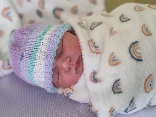 Isla Jean born at 5.35pm on February 23 at Northampton General Hospital, weighing 7lbs 12oz.
