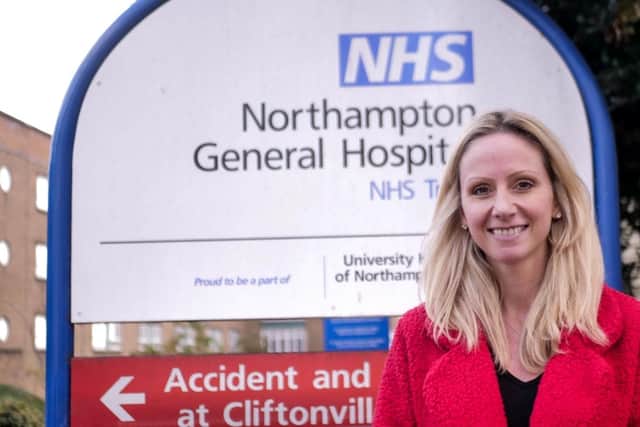 Lucy Rigby at Northampton General Hospital.