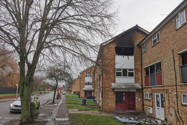 The aftermath of the fire in Broadmead Avenue. Photo: Logan MacLeod.