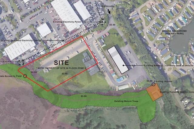 Here's where the mortuary would be built, next to Riverside Retail Park