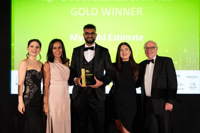 My Build Estimate won the Gold Award for High Growth at the SME Northamptonshire Business Awards