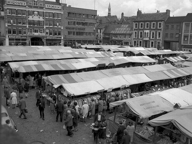 Northampton Market Square taken July 1966