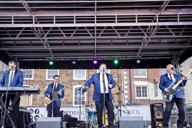 Hundreds enjoyed music, circus acts, and memories from the decade during a sixties celebration event in Northampton's Market Square on Saturday (September 24).
