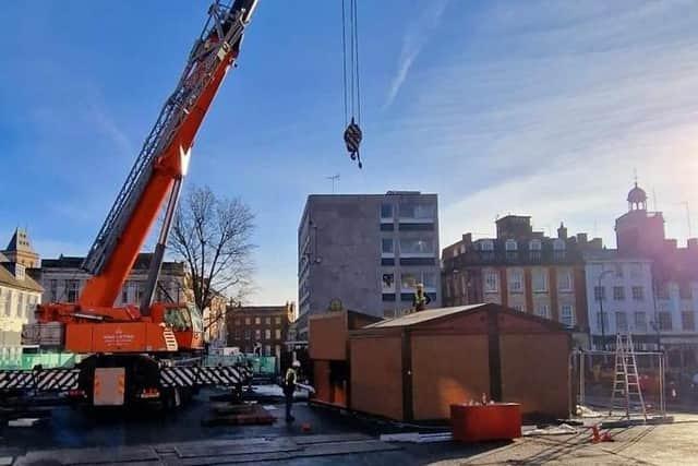 After what will have been more than a year in Commercial Street, it is expected that the new Market Square will open in summer 2024. Permanent market stalls have recently been craned in. Once open, the new Market Square is set to include high-quality seating and planting, a flexible event space, and a new water feature once the plaza is opened.