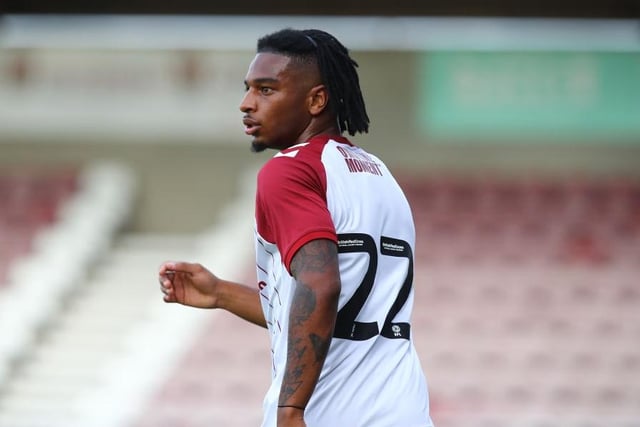 Akin Odimayo enjoyed his first run-out at Sixfields having joined from Swindon Town