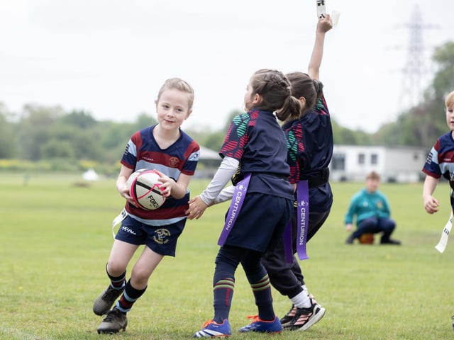Under 7s girls rugby festival at Northampton Old Scouts on Sunday May 3