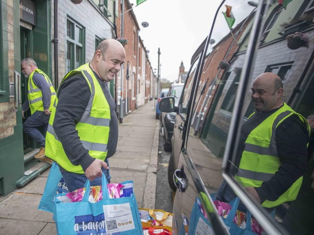 1,700 food parcels were given to more than 70 schools across the county to mark the charity’s third anniversary.