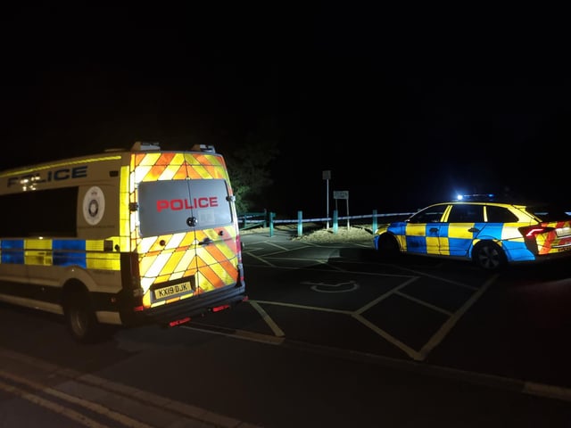 A large police cordon remains in place in Dallington Park, where officers are carrying out enquiries linked to the murder investigation. This was the area at 11pm last night (Tuesday).