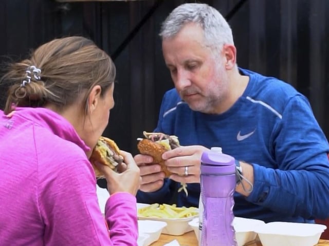 100 people ran five kilometres, jumped in an ice bath and ate a burger, and are already calling to take on another challenge for the important cause.