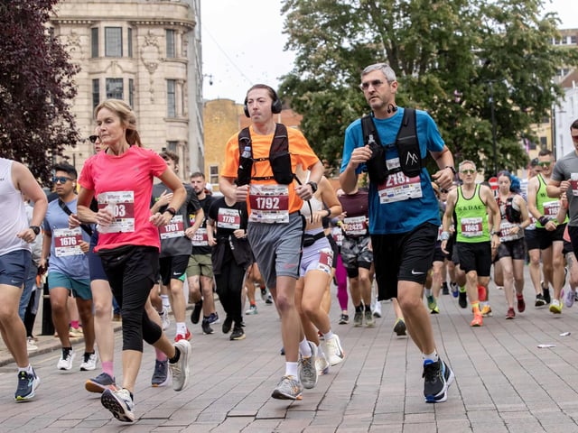 Hundreds of runners took part in the half marathon around the town on Sunday September 14.