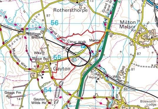 The two bits of land outlined in red are where the development could be built