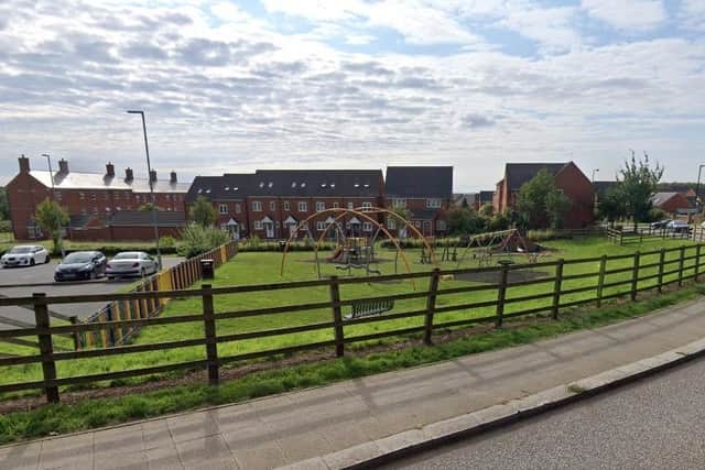 The incident happened in St Crispin's Drive Play Park.