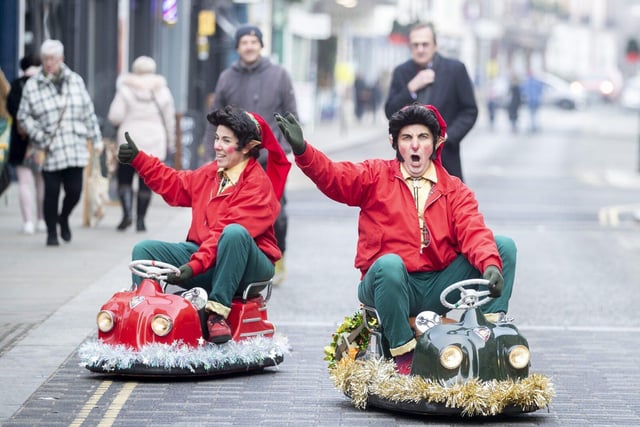 Christmas shoppers enjoyed the festive celebrations in Northampton's Cultural Quarter on Saturday