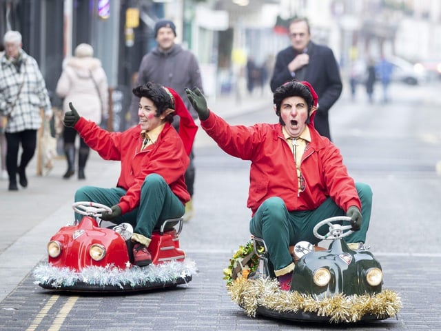 Christmas shoppers enjoyed the festive celebrations in Northampton's Cultural Quarter on Saturday