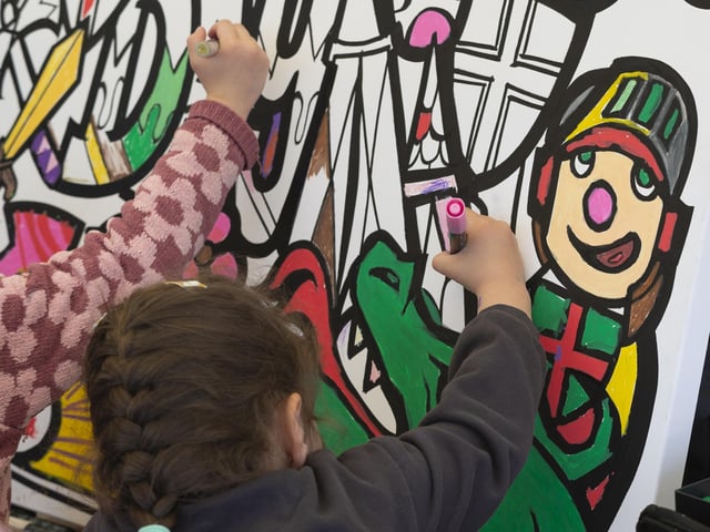 Northampton Town Council hosted a free St George's Day event on the Market Square on April 26, which included many family-friendly, fun activities.