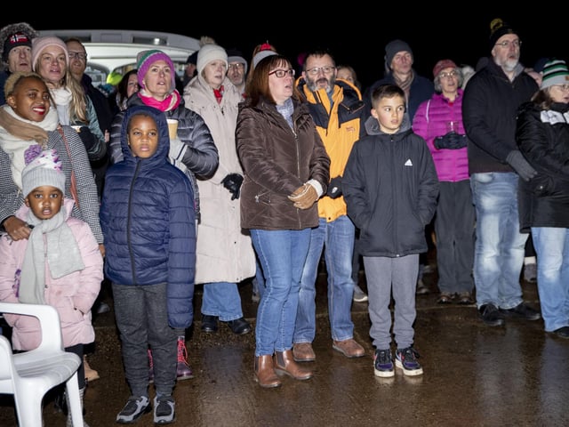 Elliott’s Rectory Farm in Moulton hosted a torchlit carol service on Saturday, December 17, 2022.