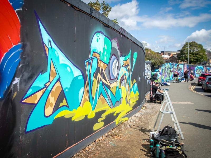 Wall Games transformed Northampton town centre into a creative open-air gallery