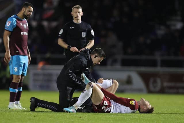 Sam Sherring had to come off at the weekend.