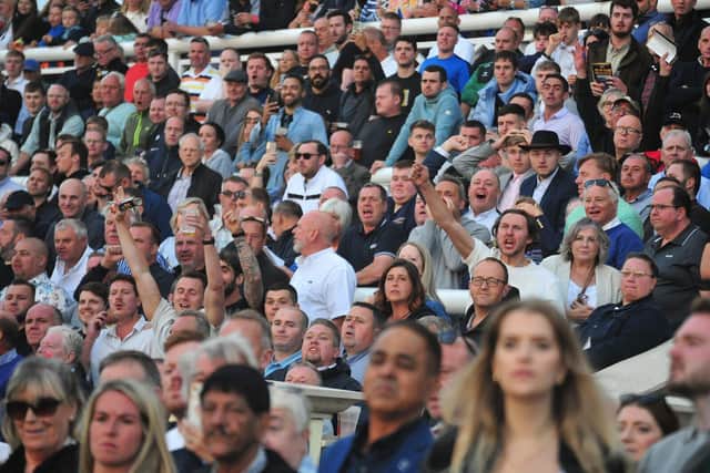 Crowds enjoying the Derby.